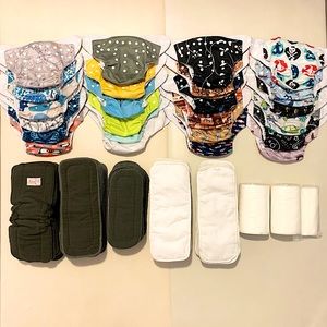 MEGA BUNDLE -ALVABABY Cloth Reusable Washable Adjustable Diaper With Inserts